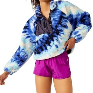 Free People Movement Blue Tie dye Sherpa